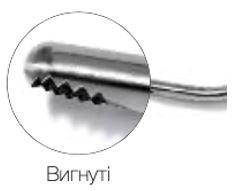 Лезо шейверне, вигнуте, 15град., стерильне, подвійне зазубрення, діам. 4мм